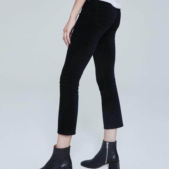 AG Jeans THE JODI HIGH-RISE SLIM FLARE CROP IN SUPER BLACK - Picture 3 of 16